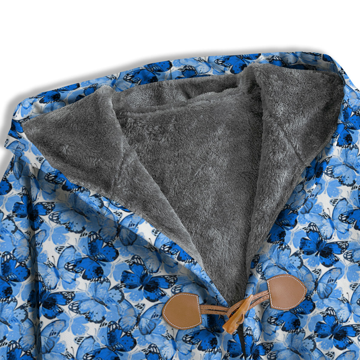 Butterfly Blue Spring Print Pattern Men's Windbreaker Jacket-grizzshop