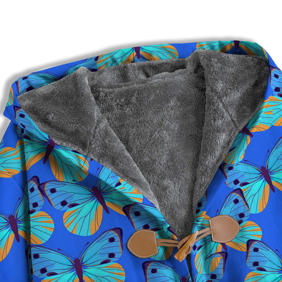Butterfly Blue Watercolor Print Pattern Men's Windbreaker Jacket-grizzshop