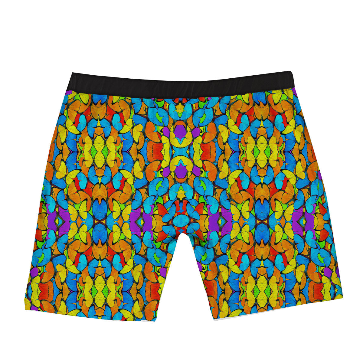 Butterfly Colorful Print Pattern Boxer Briefs-grizzshop