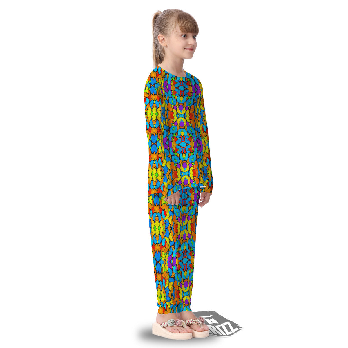 Butterfly Colorful Print Pattern Kid's Pajamas-grizzshop