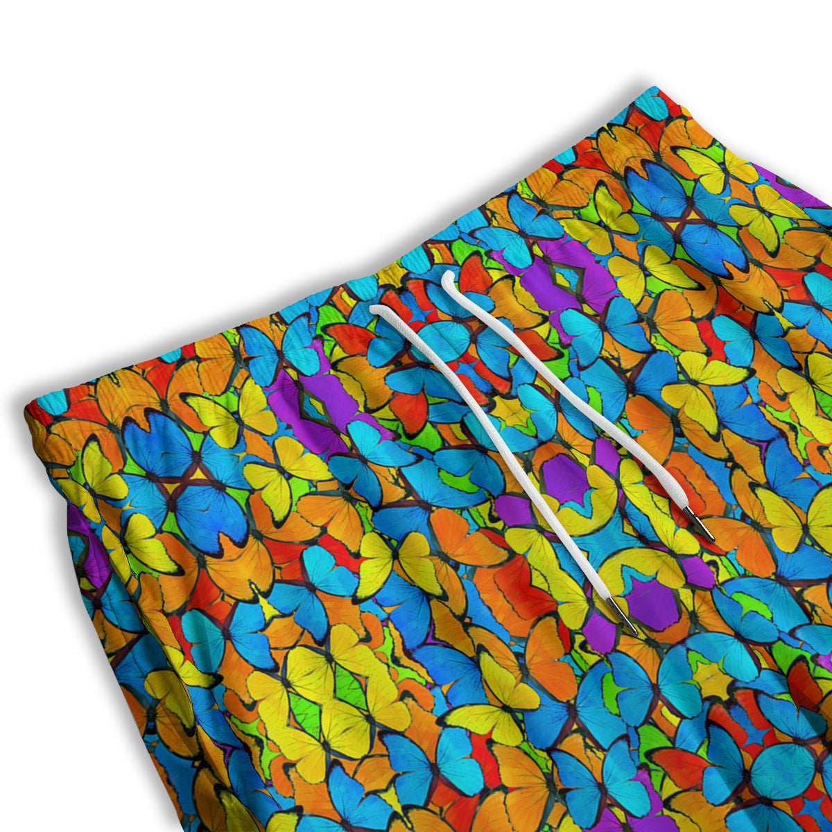 Butterfly Colorful Print Pattern Men's Athletic Shorts