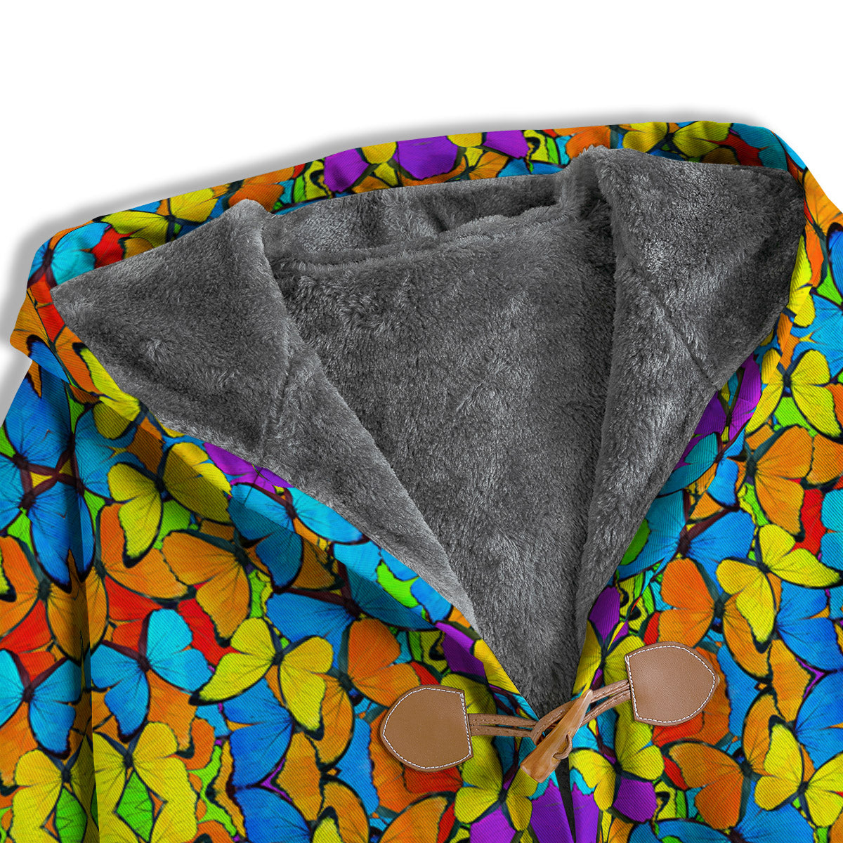 Butterfly Colorful Print Pattern Men's Windbreaker Jacket-grizzshop