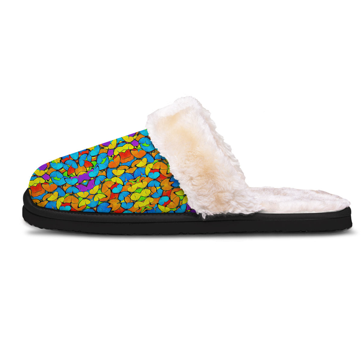 Butterfly Colorful Print Pattern Slippers-grizzshop