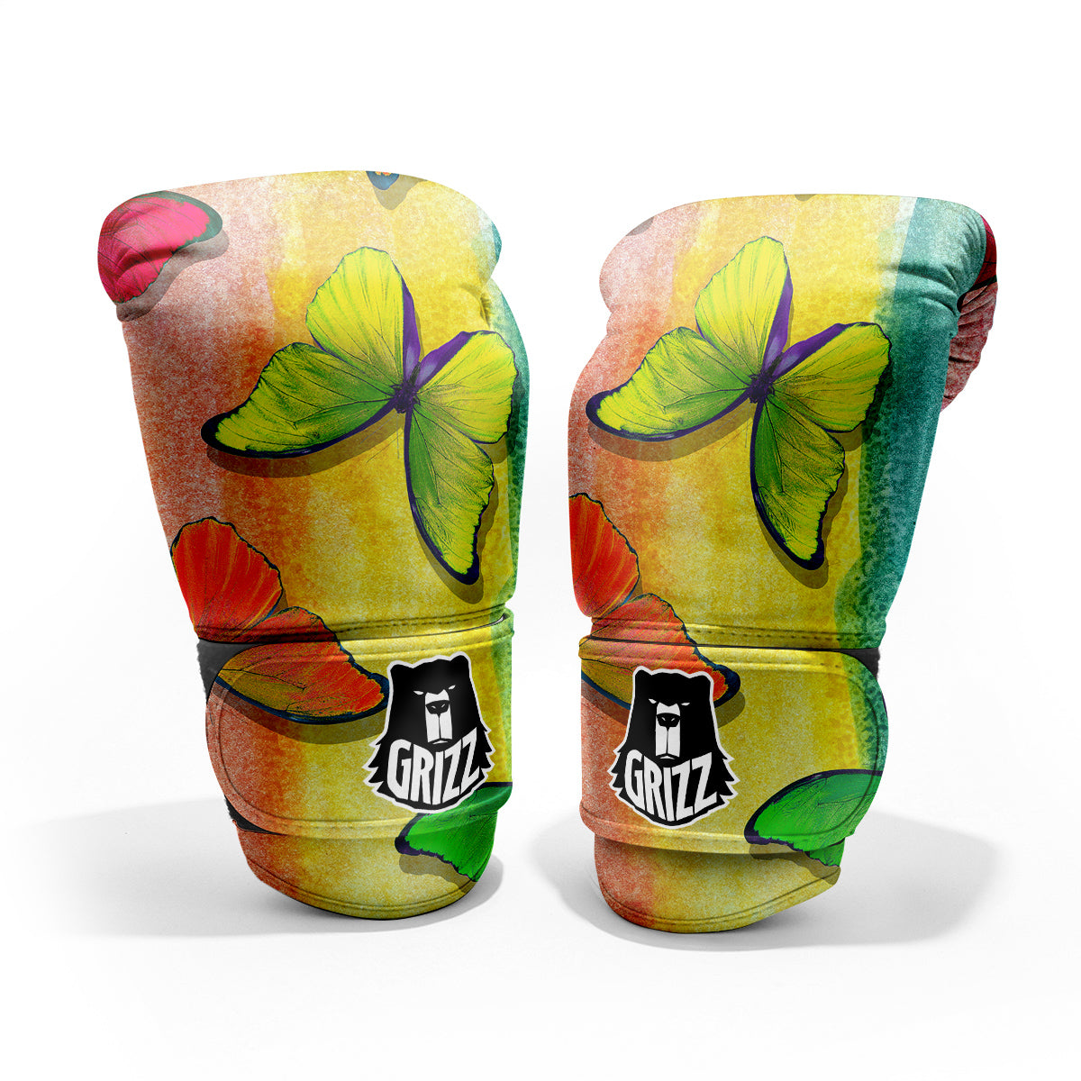Butterfly Colorful Watercolor Print Pro Boxing Glove