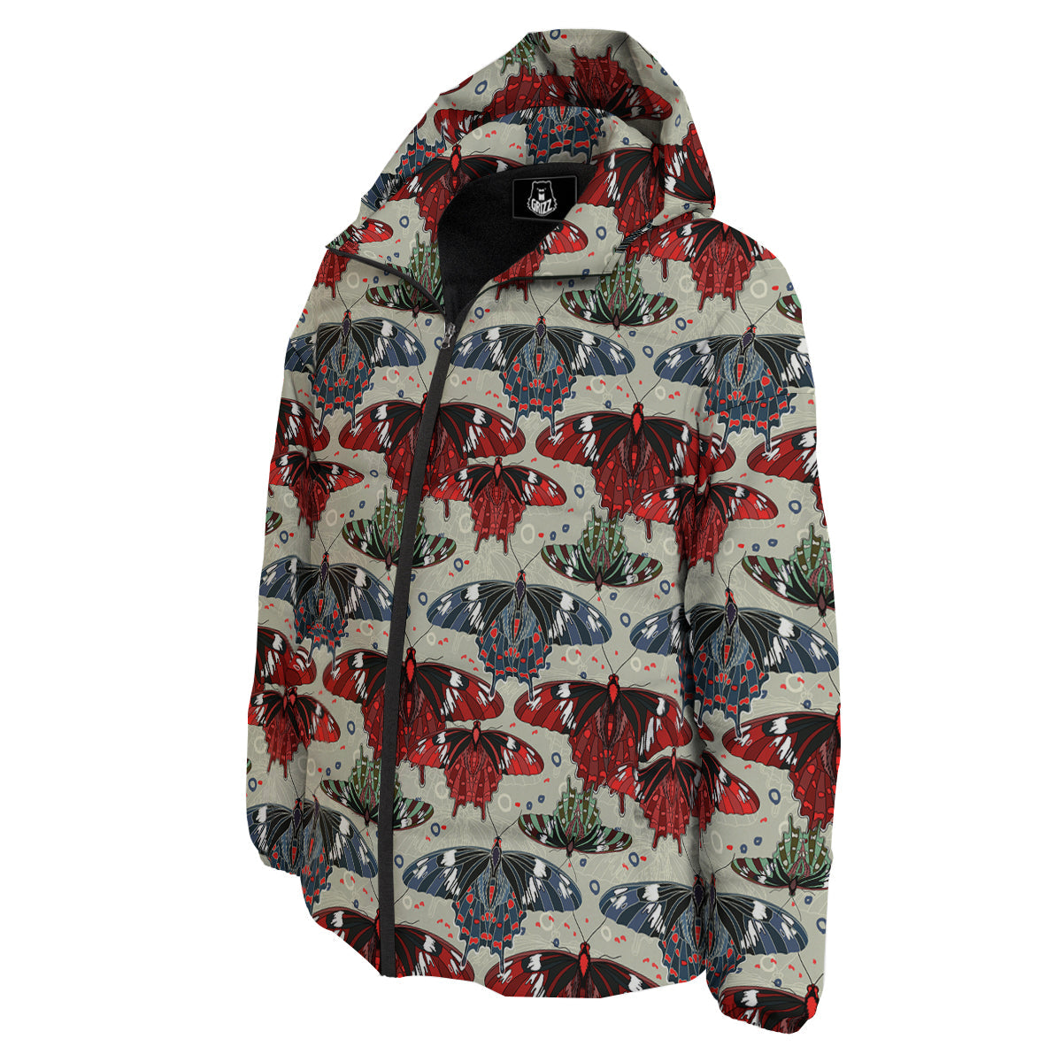 Butterfly Exotic Print Pattern Down Jacket-grizzshop