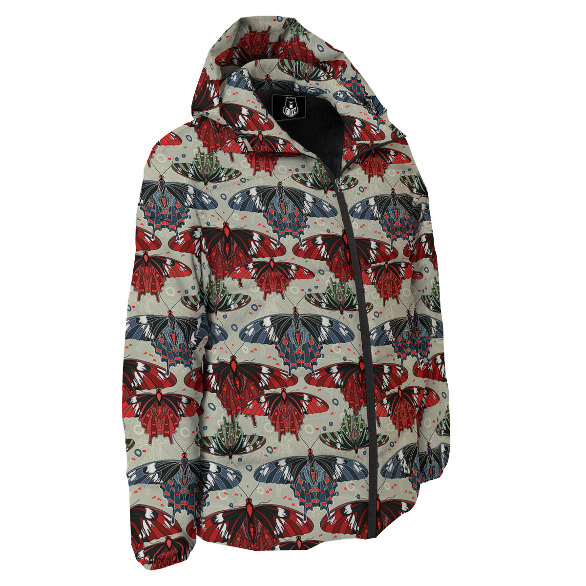 Butterfly Exotic Print Pattern Down Jacket-grizzshop