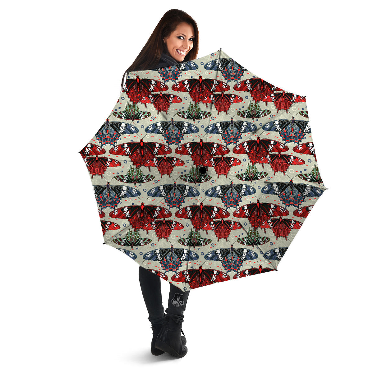 Butterfly Exotic Print Pattern Umbrella-grizzshop