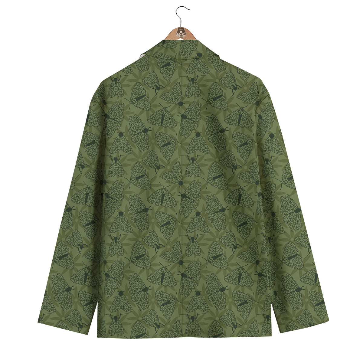 Butterfly Monarch Green Print Pattern Men's Blazer-grizzshop