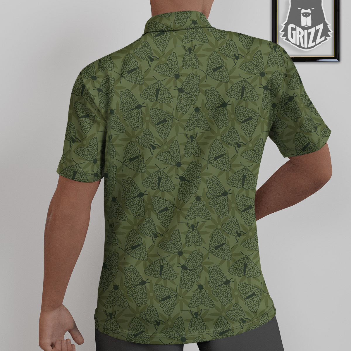 Butterfly Monarch Green Print Pattern Untucked Shirts-grizzshop