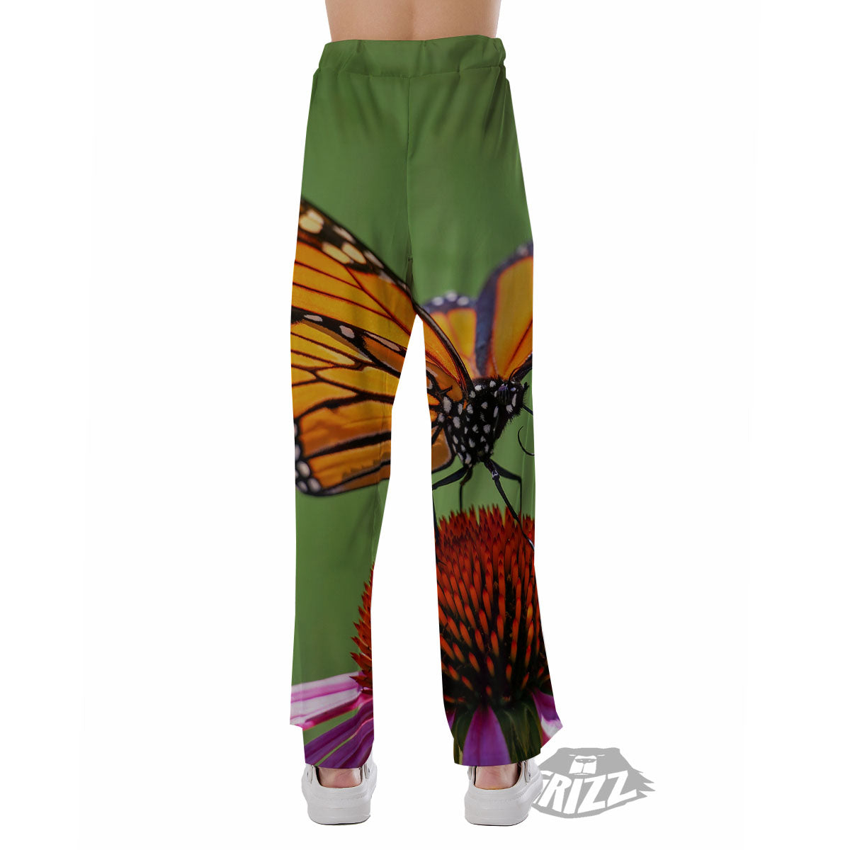 Butterfly Monarch Orange Print Pajama Pants-grizzshop