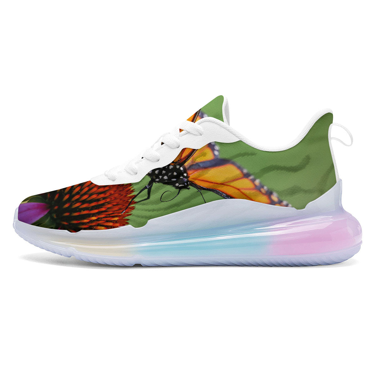 Butterfly Monarch Orange Print Running Sneakers-grizzshop