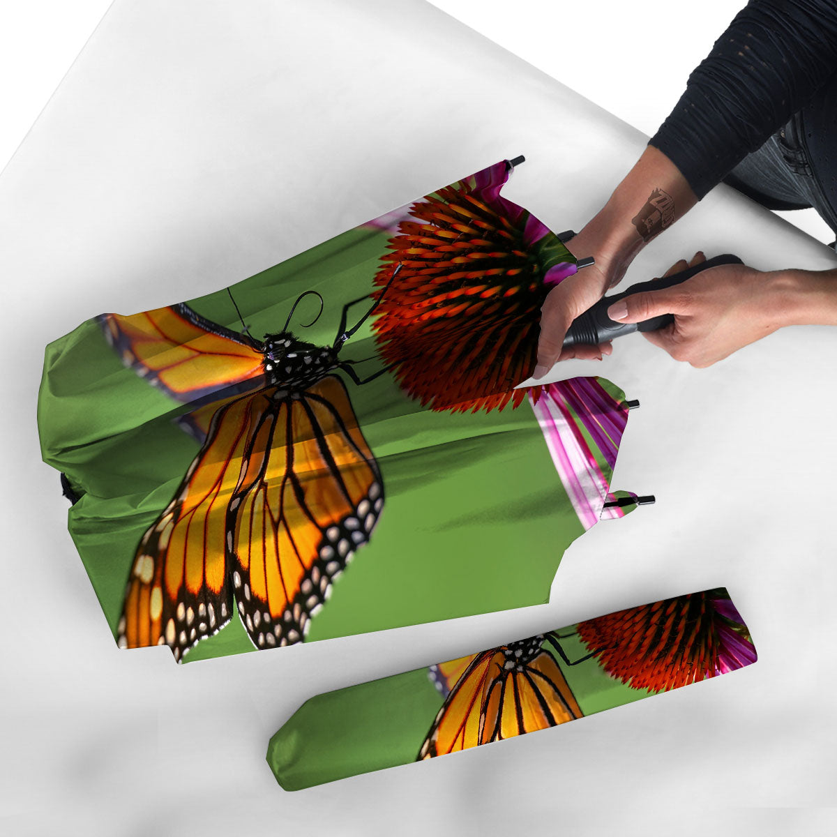 Butterfly Monarch Orange Print Umbrella-grizzshop