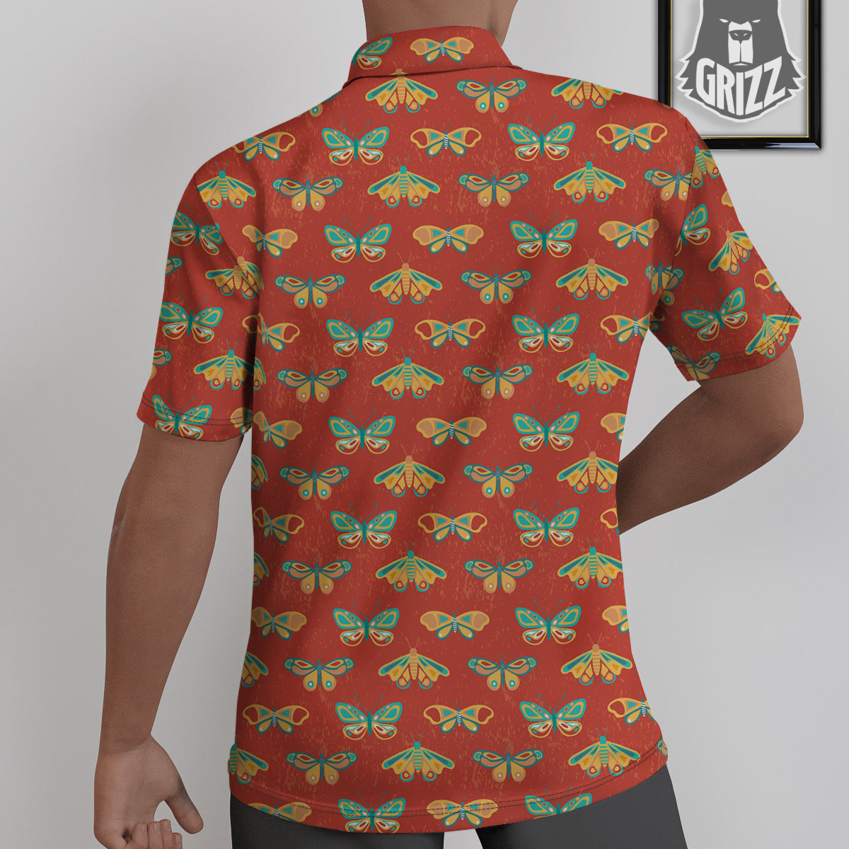 Butterfly Monarch Vintage Print Pattern Untucked Shirts-grizzshop