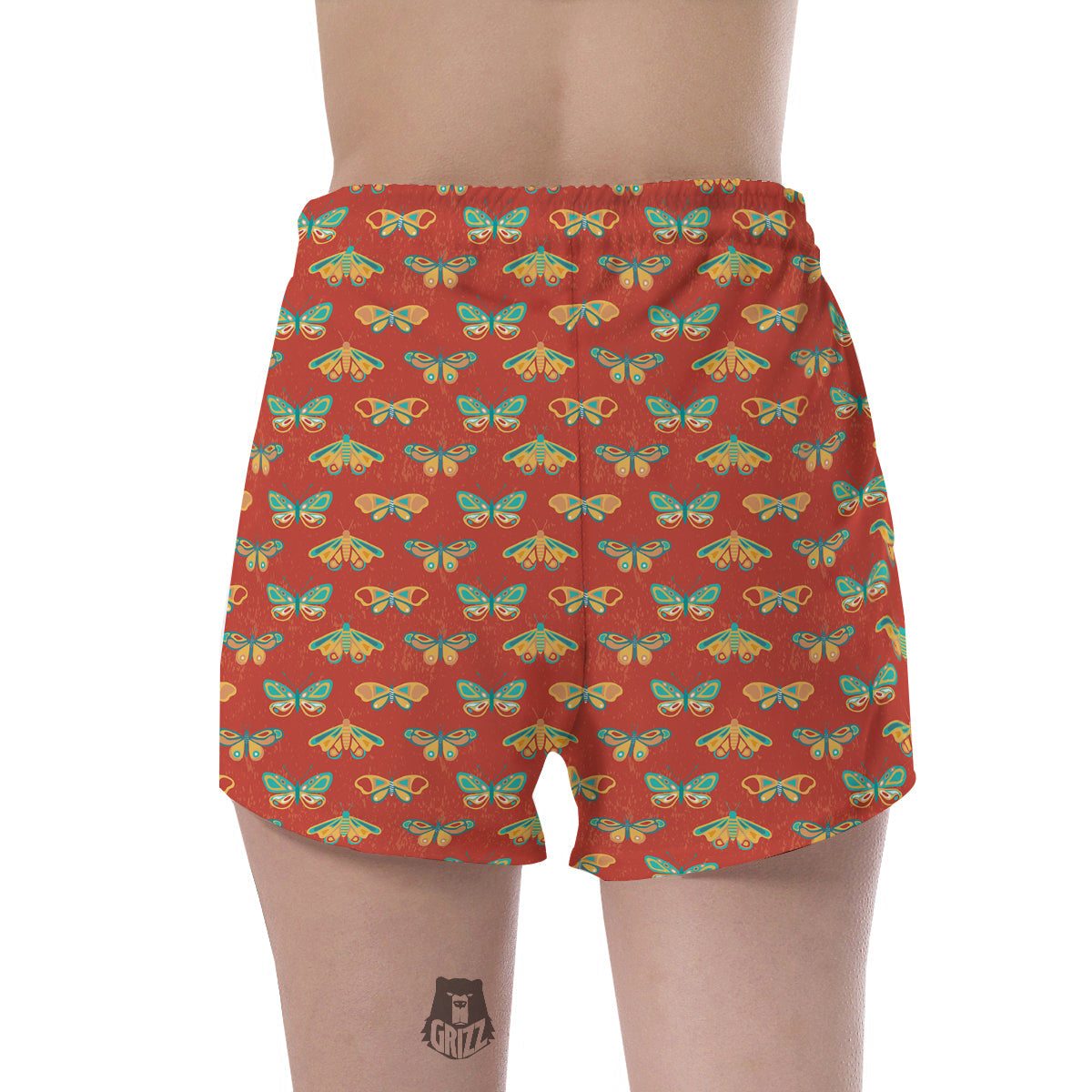 Butterfly Monarch Vintage Print Pattern Women's Shorts-grizzshop