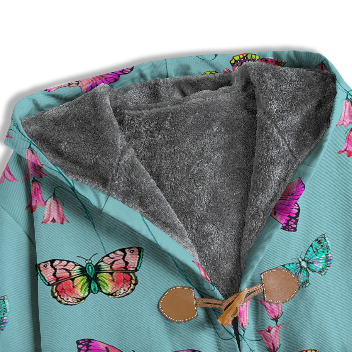 Butterfly Pink And Turquoise Print Pattern Men's Windbreaker Jacket-grizzshop