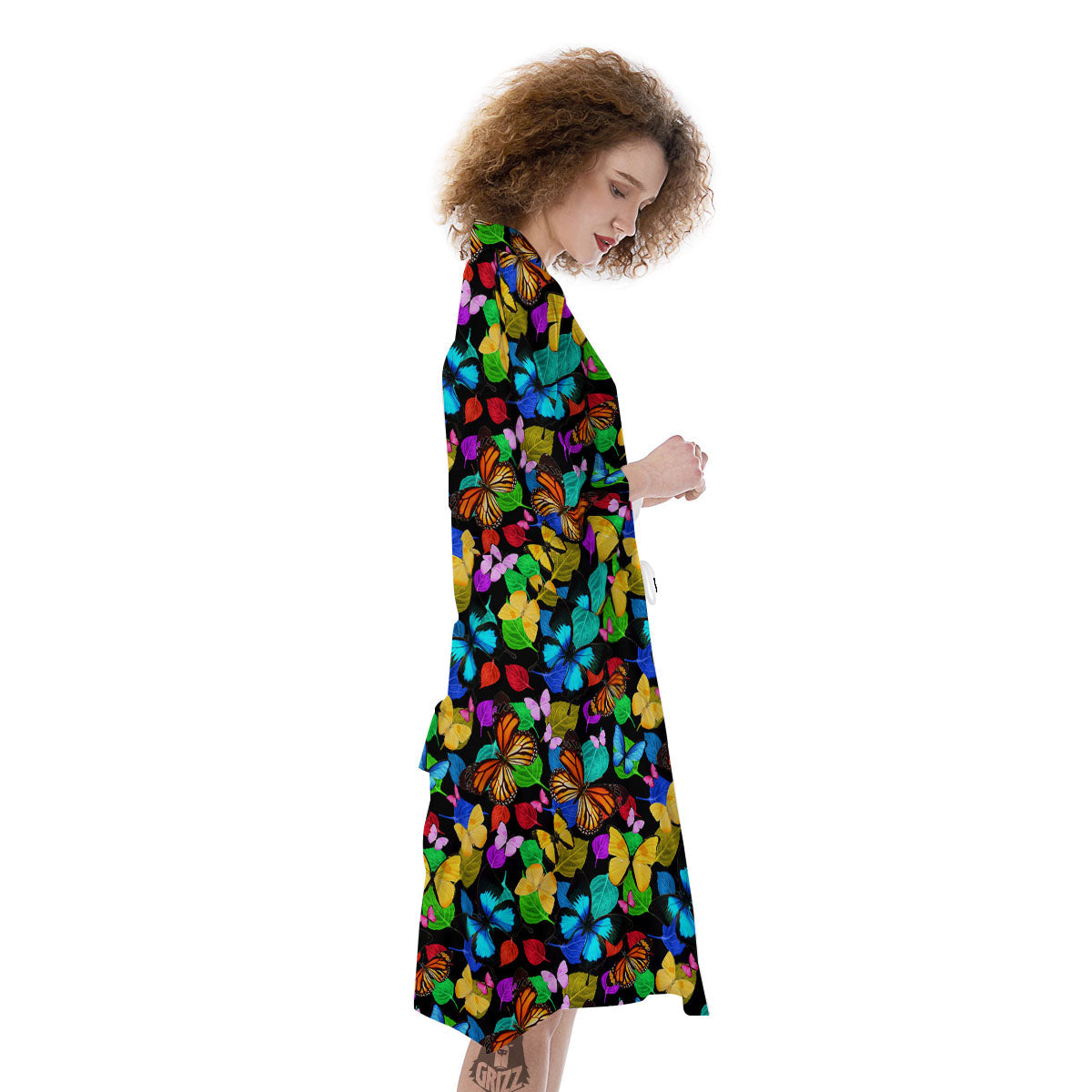 Butterfly Rainbow Print Pattern Kimono-grizzshop