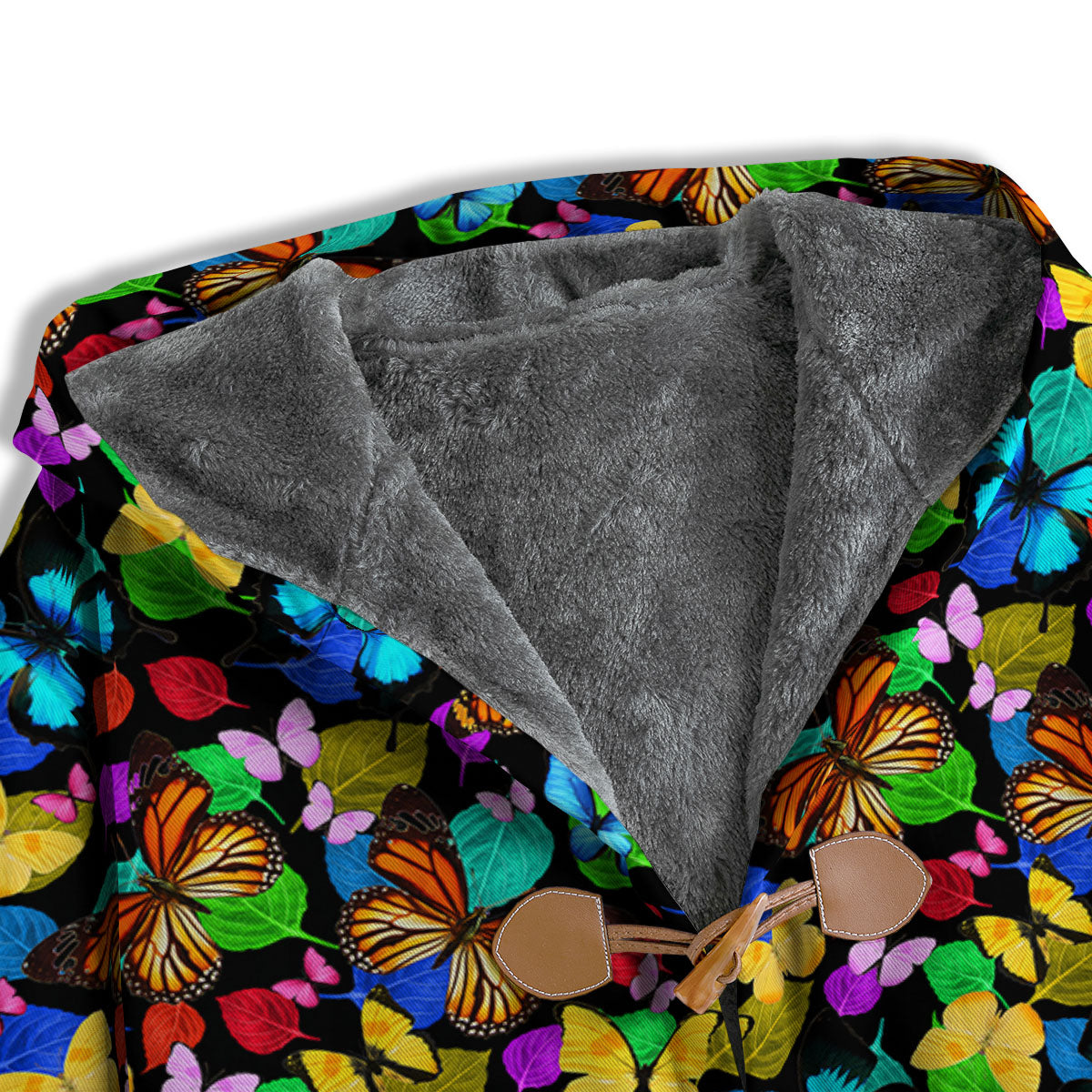 Butterfly Rainbow Print Pattern Men's Windbreaker Jacket-grizzshop