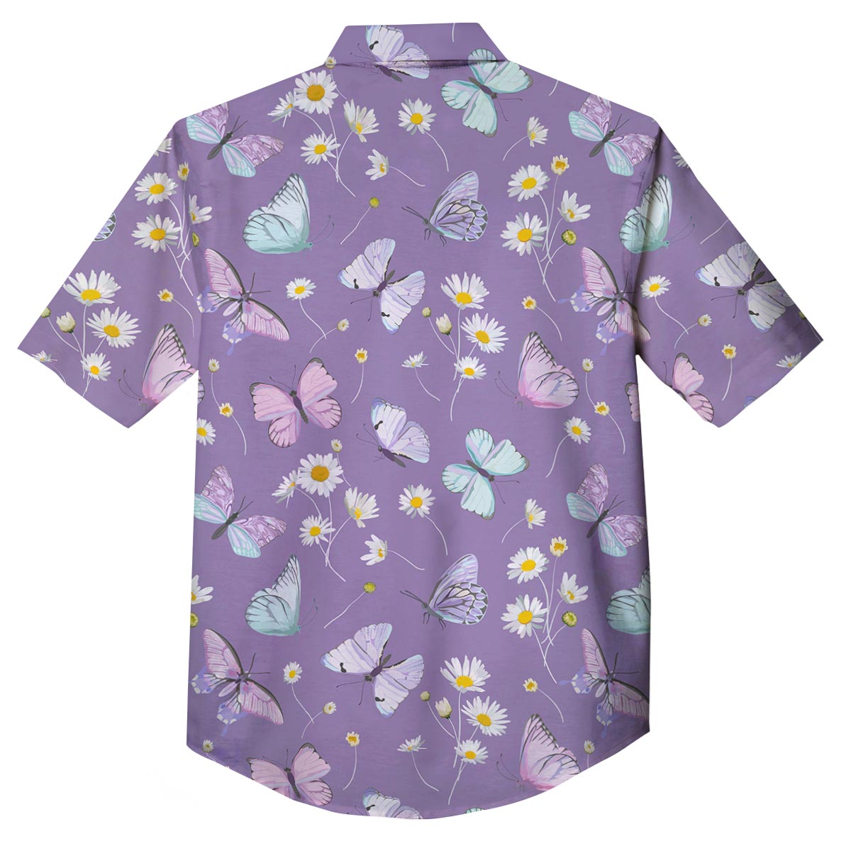 Butterfly Spring Print Pattern Button Up Shirt-grizzshop