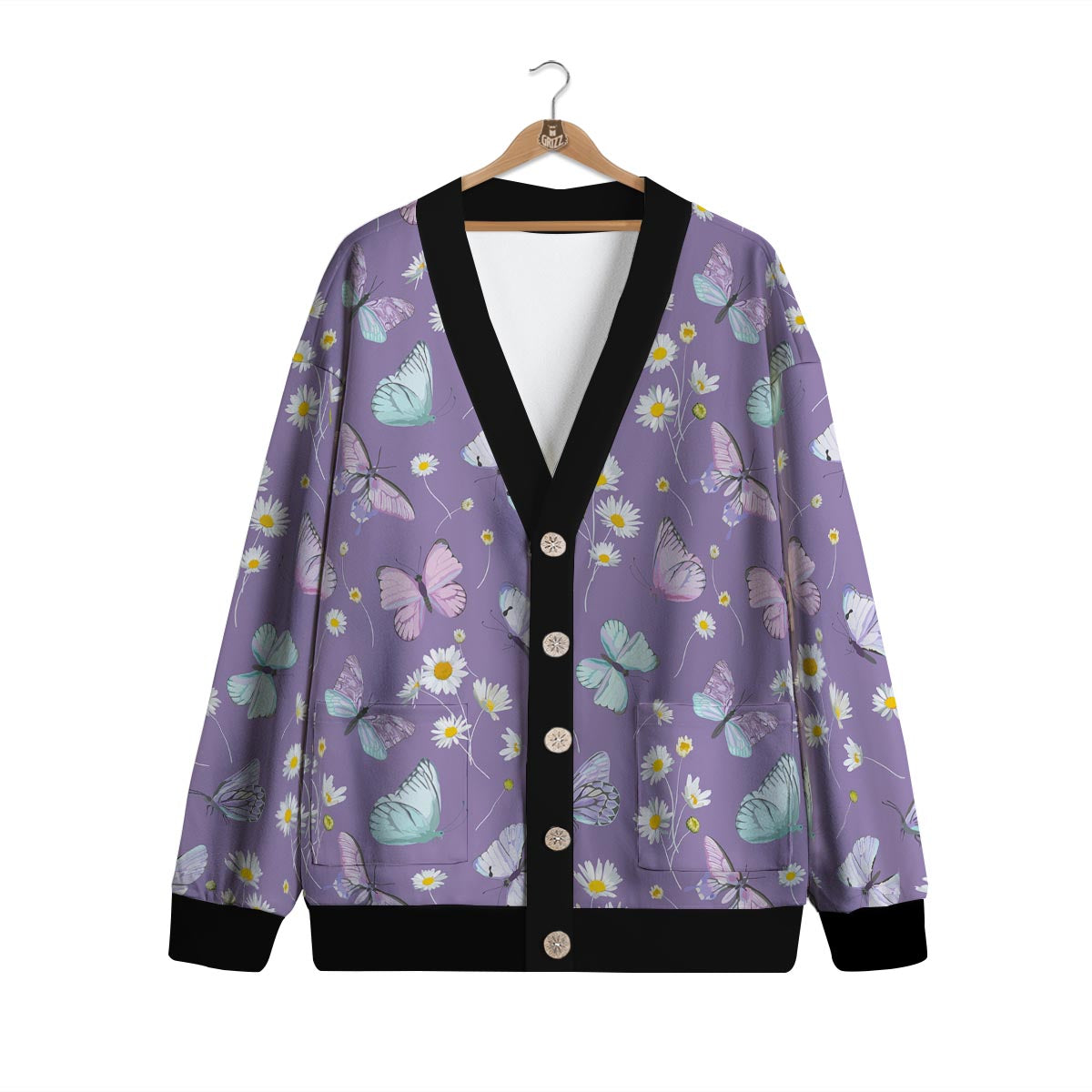 Butterfly Spring Print Pattern Cardigan-grizzshop
