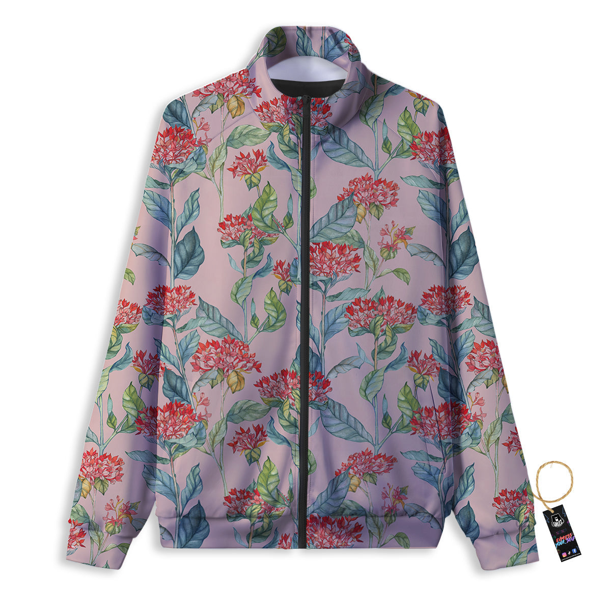Butterfly Spring Print Pattern Track Jacket-grizzshop