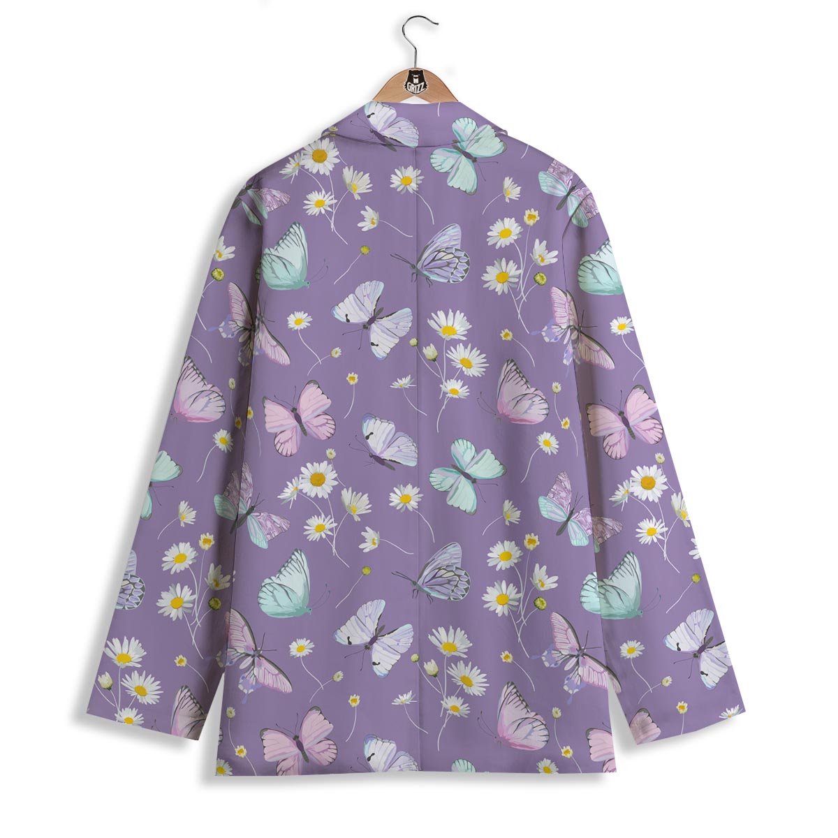 Butterfly Spring Print Pattern Women's Blazer-grizzshop