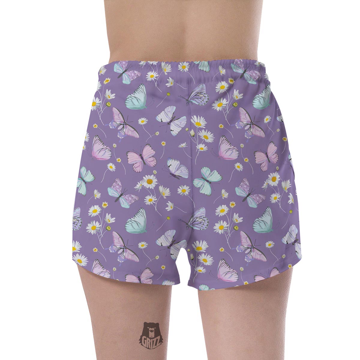 Butterfly Spring Print Pattern Women's Shorts-grizzshop