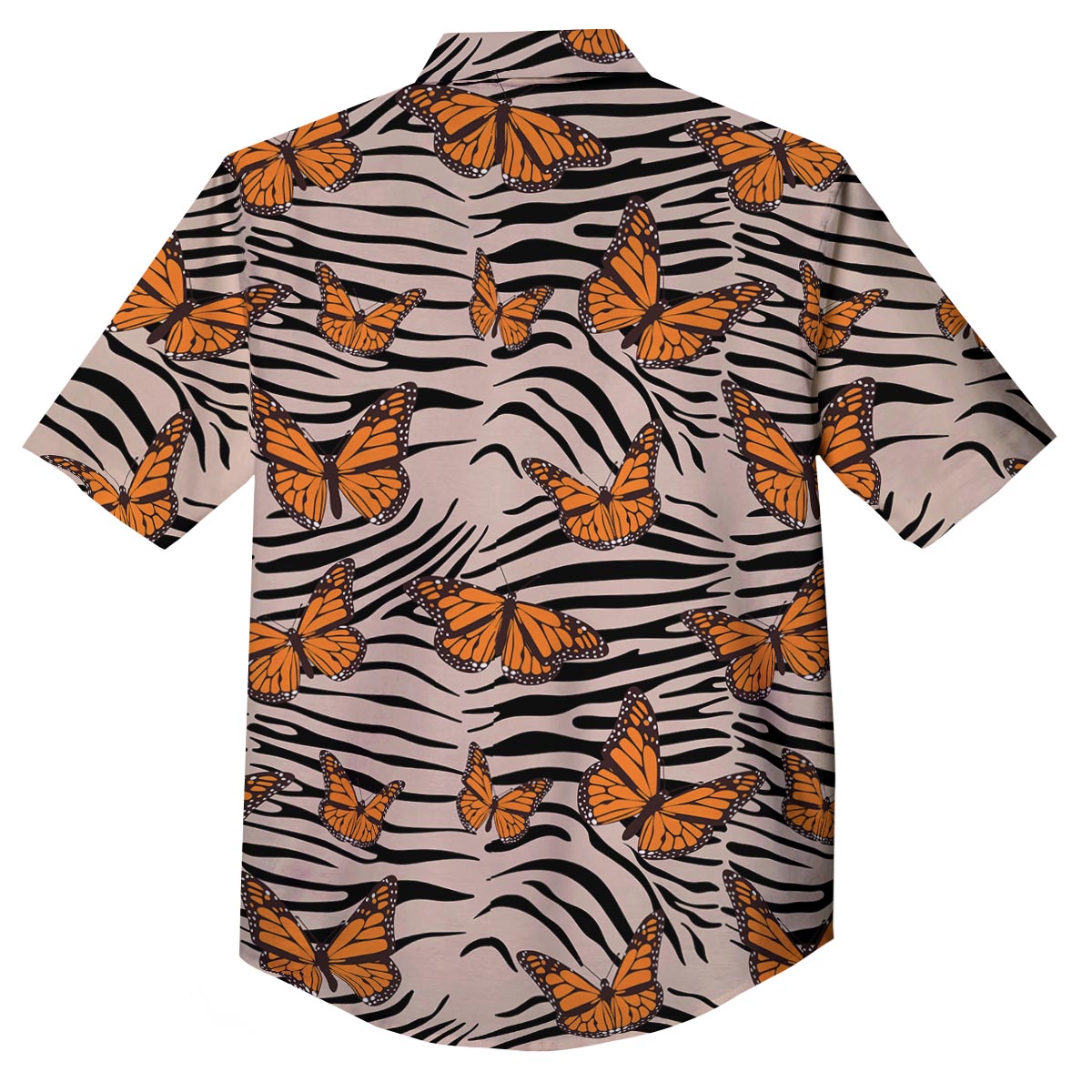 Butterfly Tiger Monarch Print Pattern Button Up Shirt-grizzshop