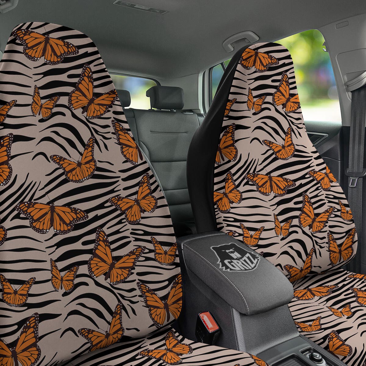 Butterfly Tiger Monarch Print Pattern Car Seat Covers-grizzshop