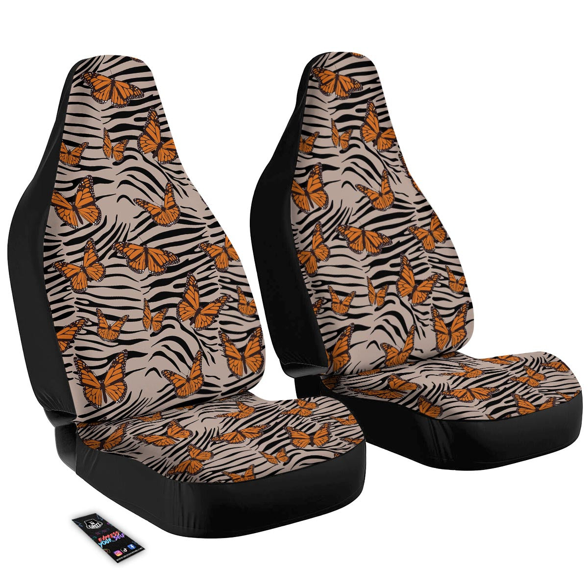 Butterfly Tiger Monarch Print Pattern Car Seat Covers-grizzshop