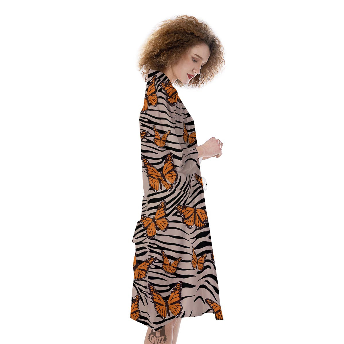 Butterfly Tiger Monarch Print Pattern Kimono-grizzshop
