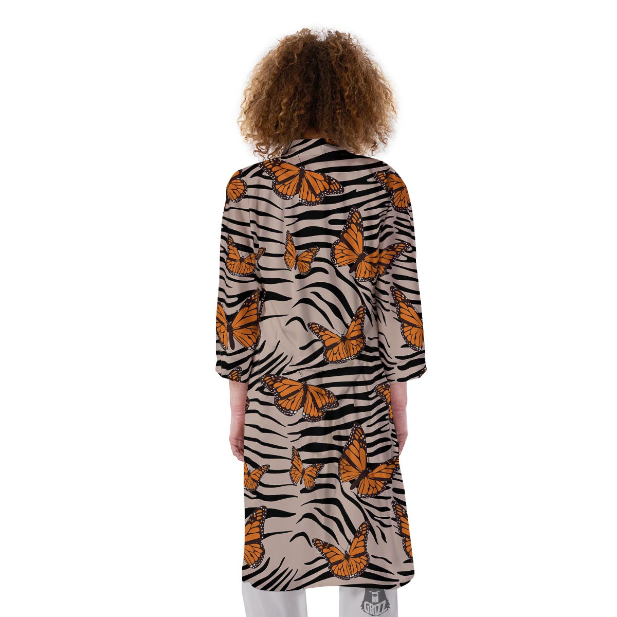 Butterfly Tiger Monarch Print Pattern Kimono-grizzshop