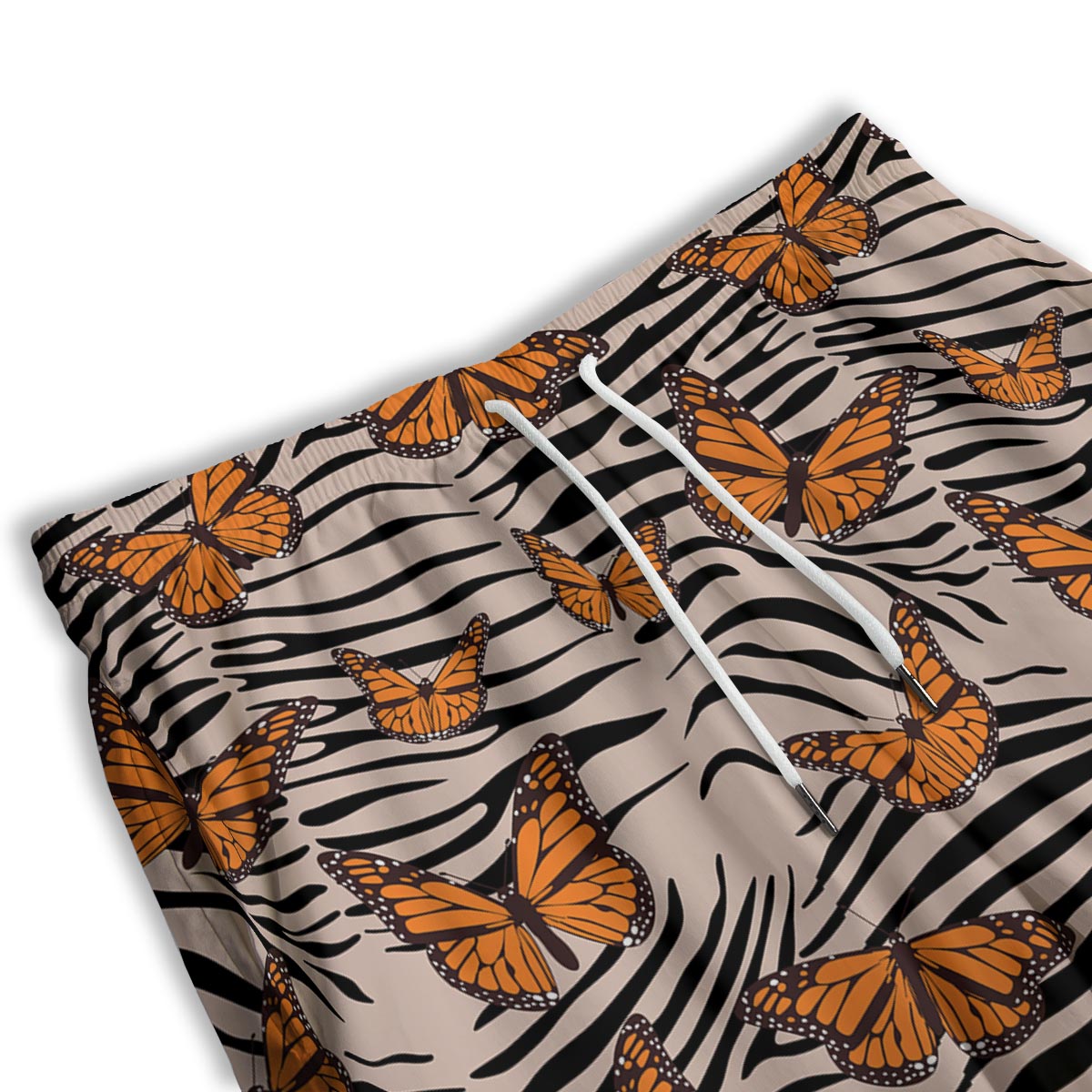Butterfly Tiger Monarch Print Pattern Men's Athletic Shorts