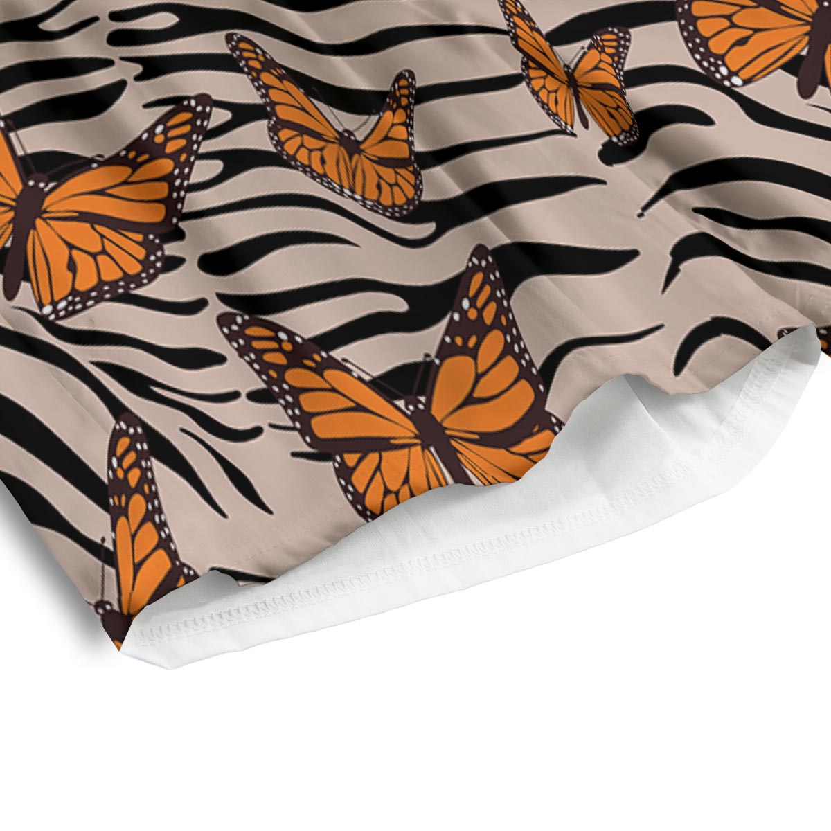 Butterfly Tiger Monarch Print Pattern Men's Athletic Shorts