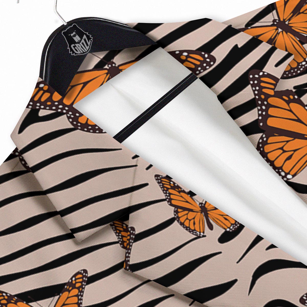 Butterfly Tiger Monarch Print Pattern Men's Sport Coat-grizzshop