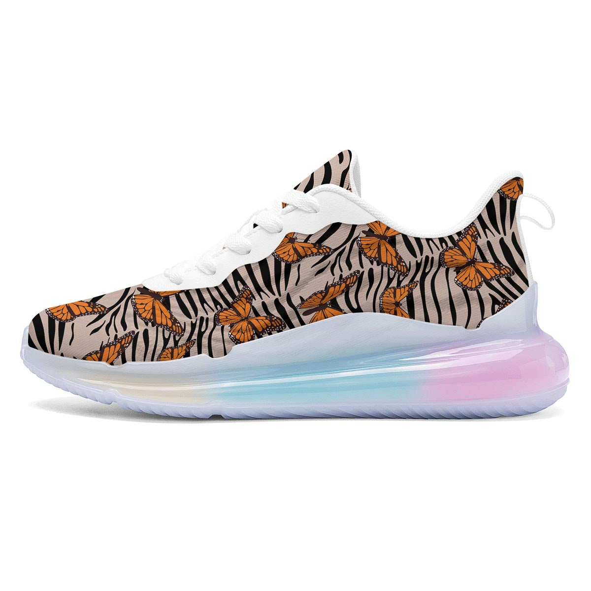 Butterfly Tiger Monarch Print Pattern Running Sneakers-grizzshop