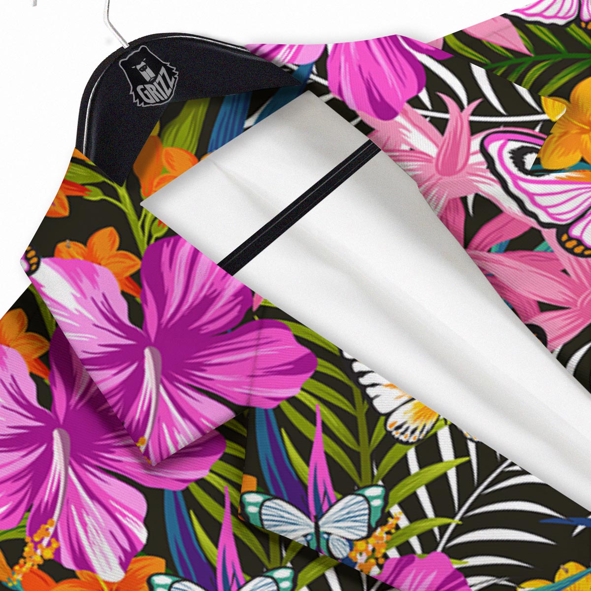 Butterfly Tropical Print Pattern Men's Sport Coat-grizzshop