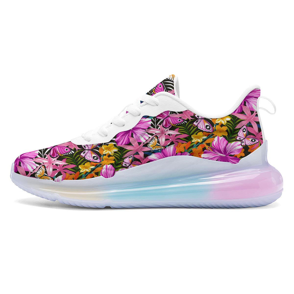Butterfly Tropical Print Pattern Running Sneakers-grizzshop