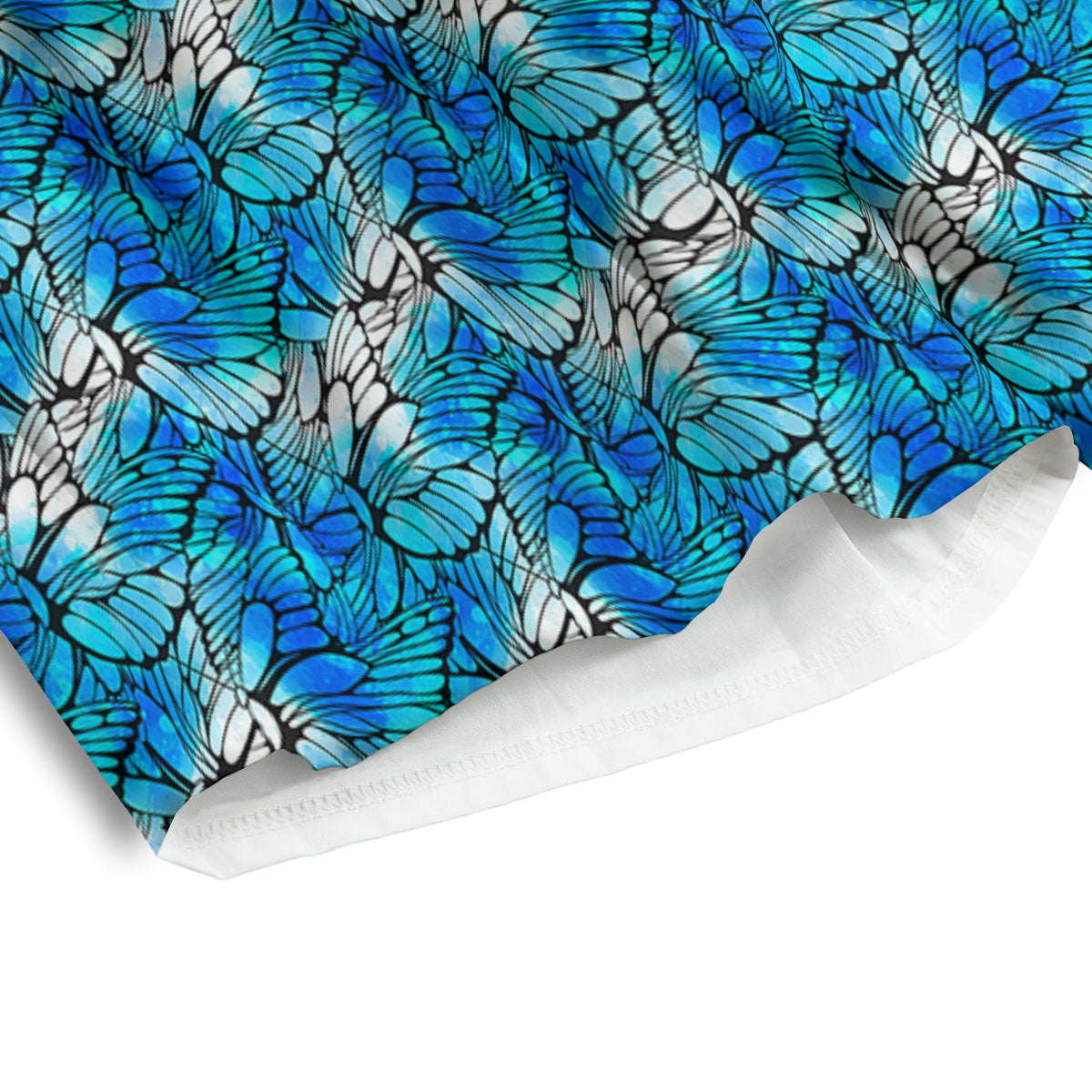 Butterfly Watercolor Blue Print Pattern Men's Athletic Shorts