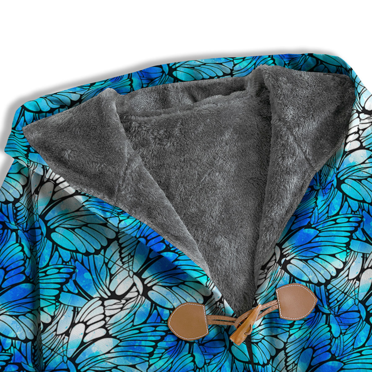 Butterfly Watercolor Blue Print Pattern Men's Windbreaker Jacket-grizzshop