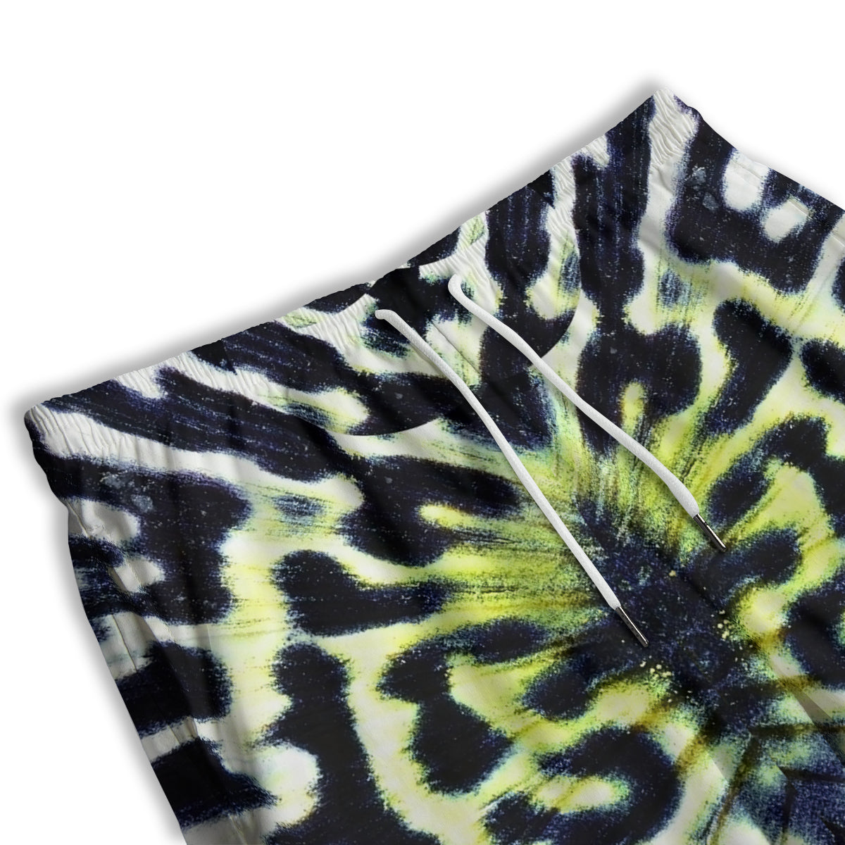 Butterfly Wing Skin Black White And Green Print Men's Athletic Shorts