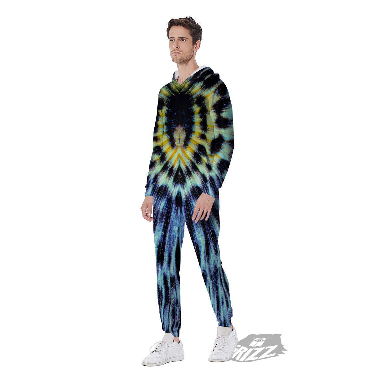 Butterfly Wing Skin Blue Print Men's Jumpsuit-grizzshop
