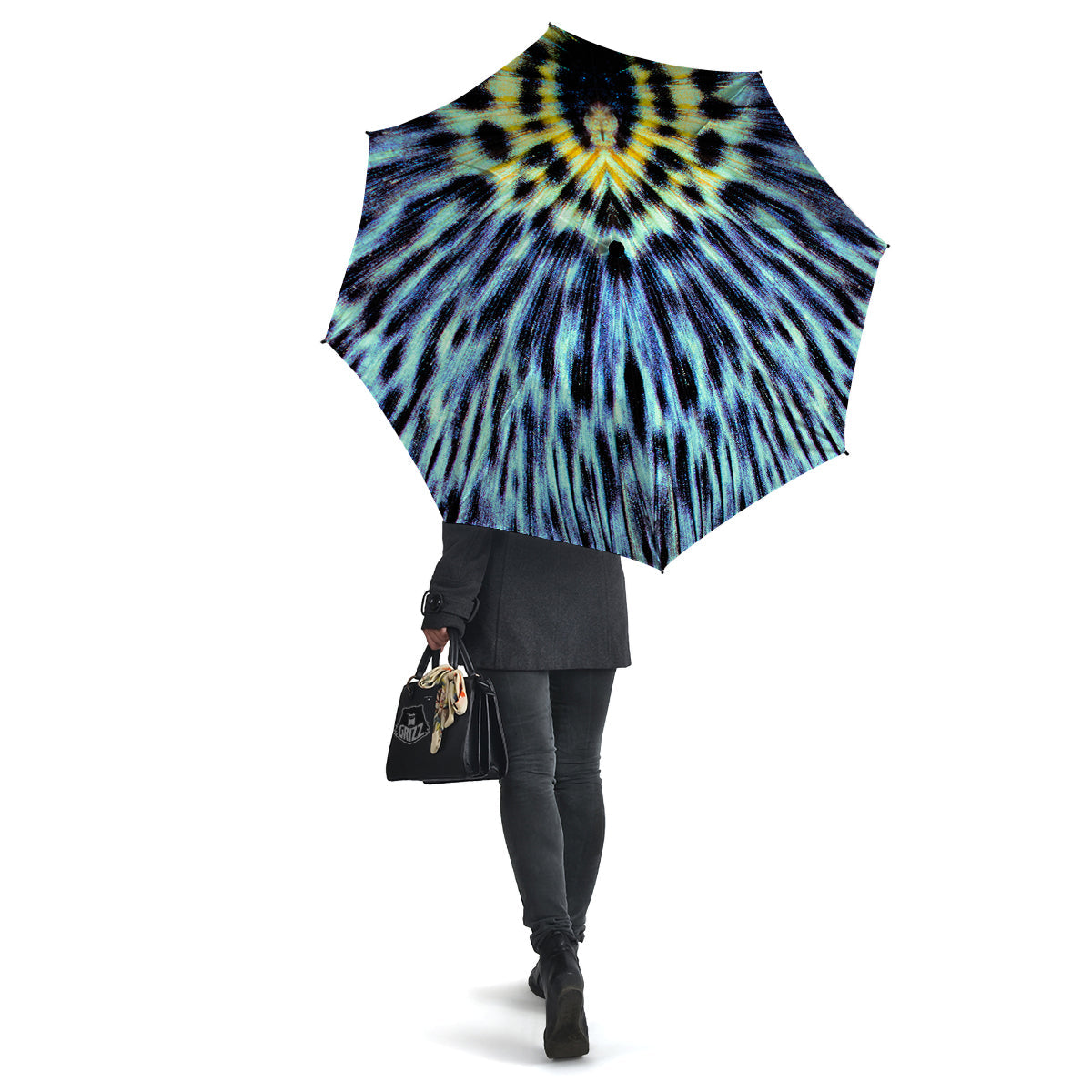 Butterfly Wing Skin Blue Print Umbrella-grizzshop