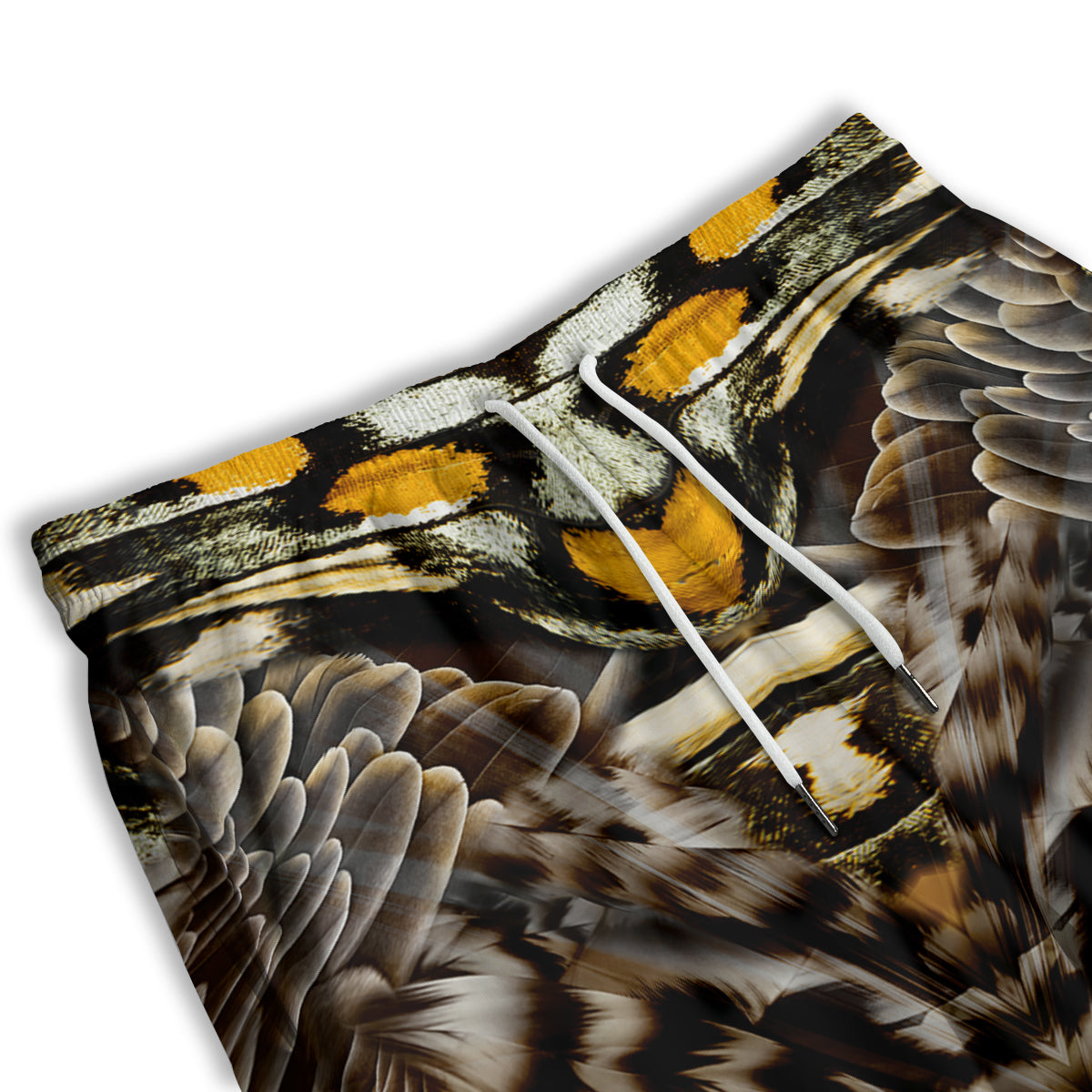Butterfly Wing Skin Dark And Orange Print Men's Athletic Shorts