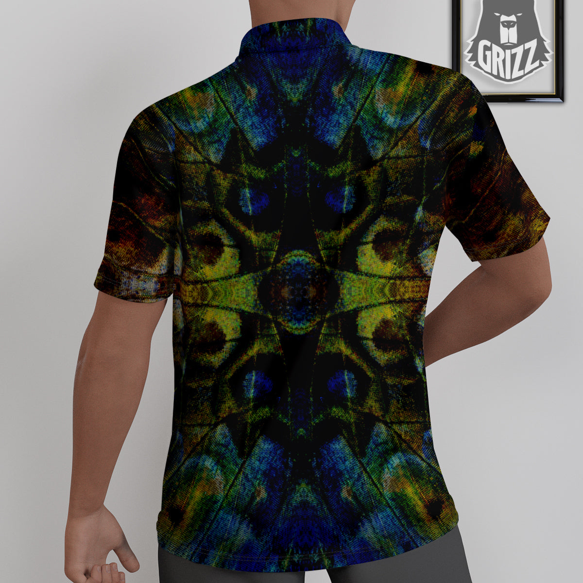 Butterfly Wing Skin Dark Print Untucked Shirts-grizzshop