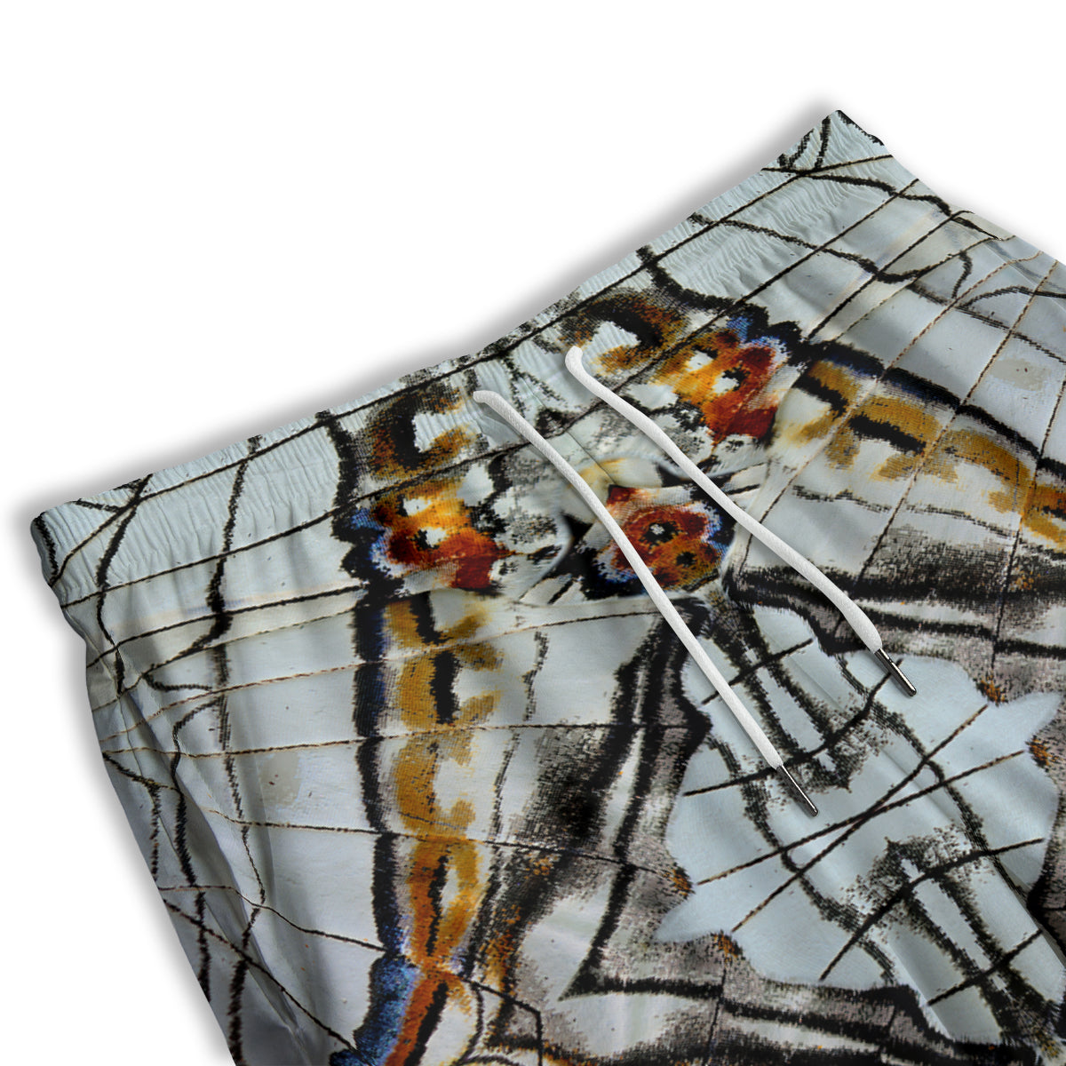 Butterfly Wing Skin Grey Print Men's Athletic Shorts