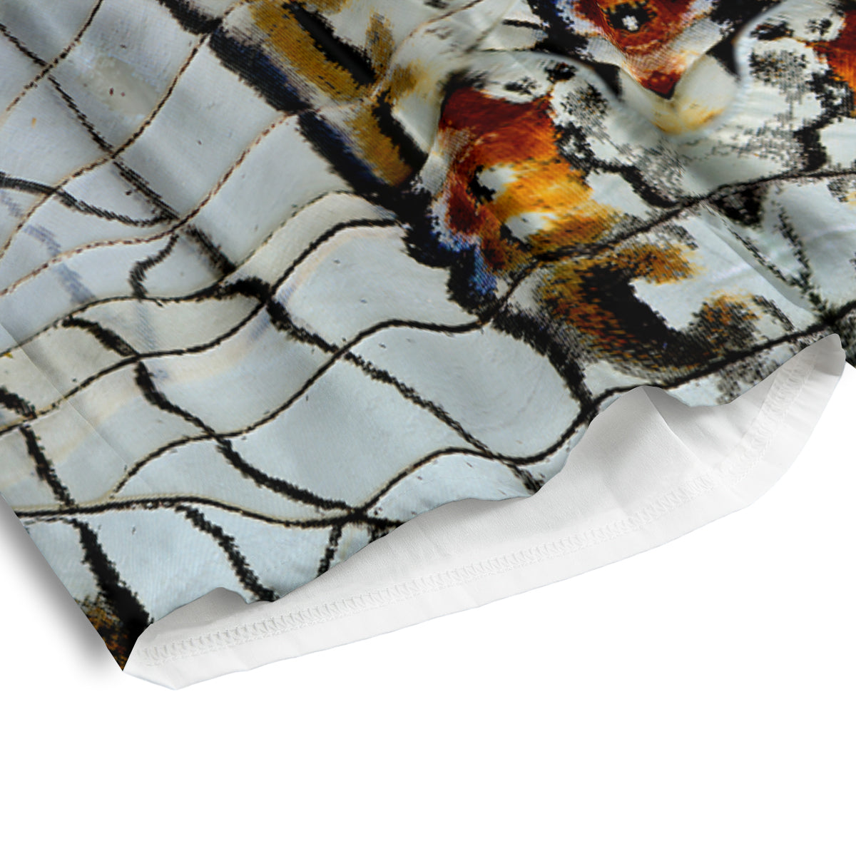 Butterfly Wing Skin Grey Print Men's Athletic Shorts