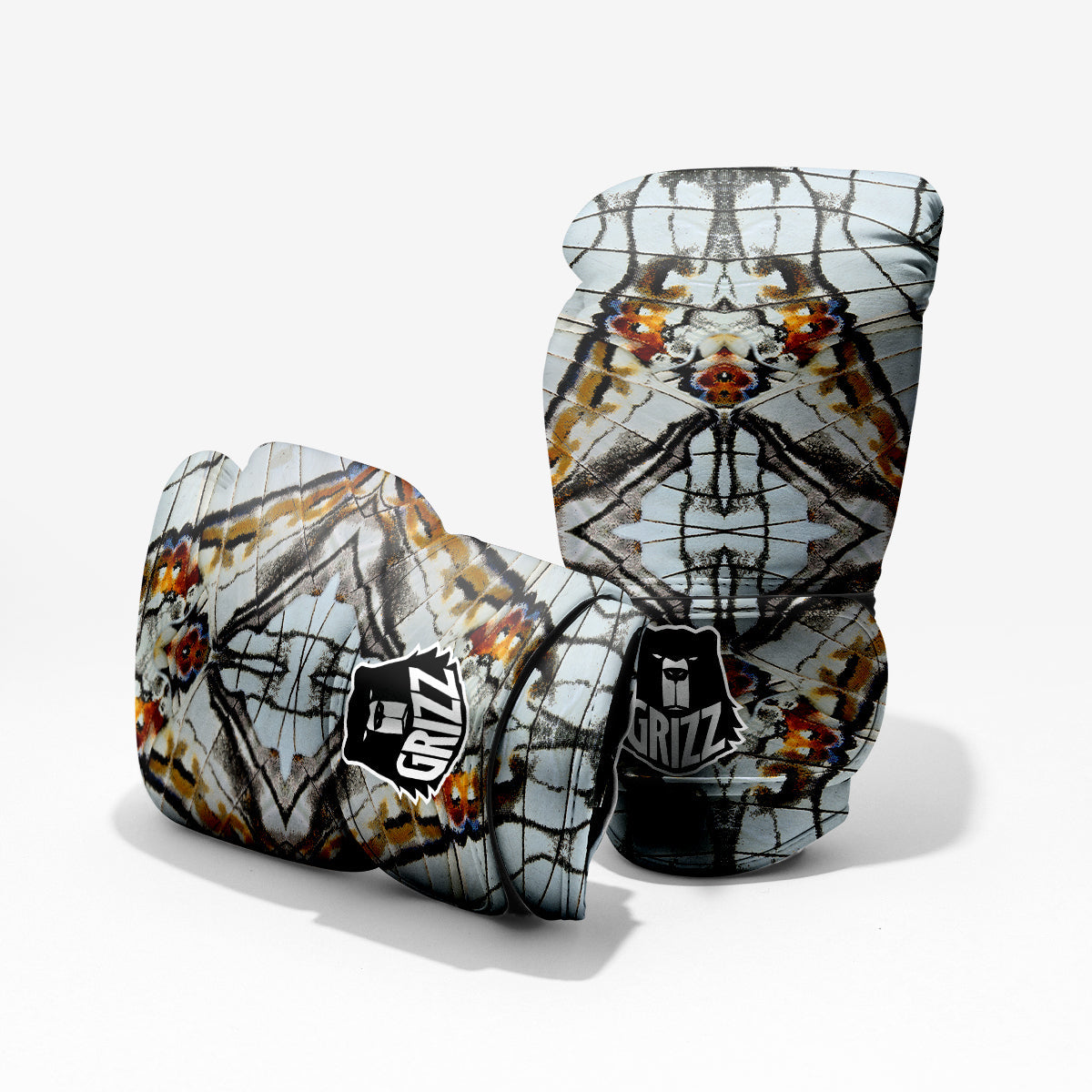 Butterfly Wing Skin Grey Print Pro Boxing Glove