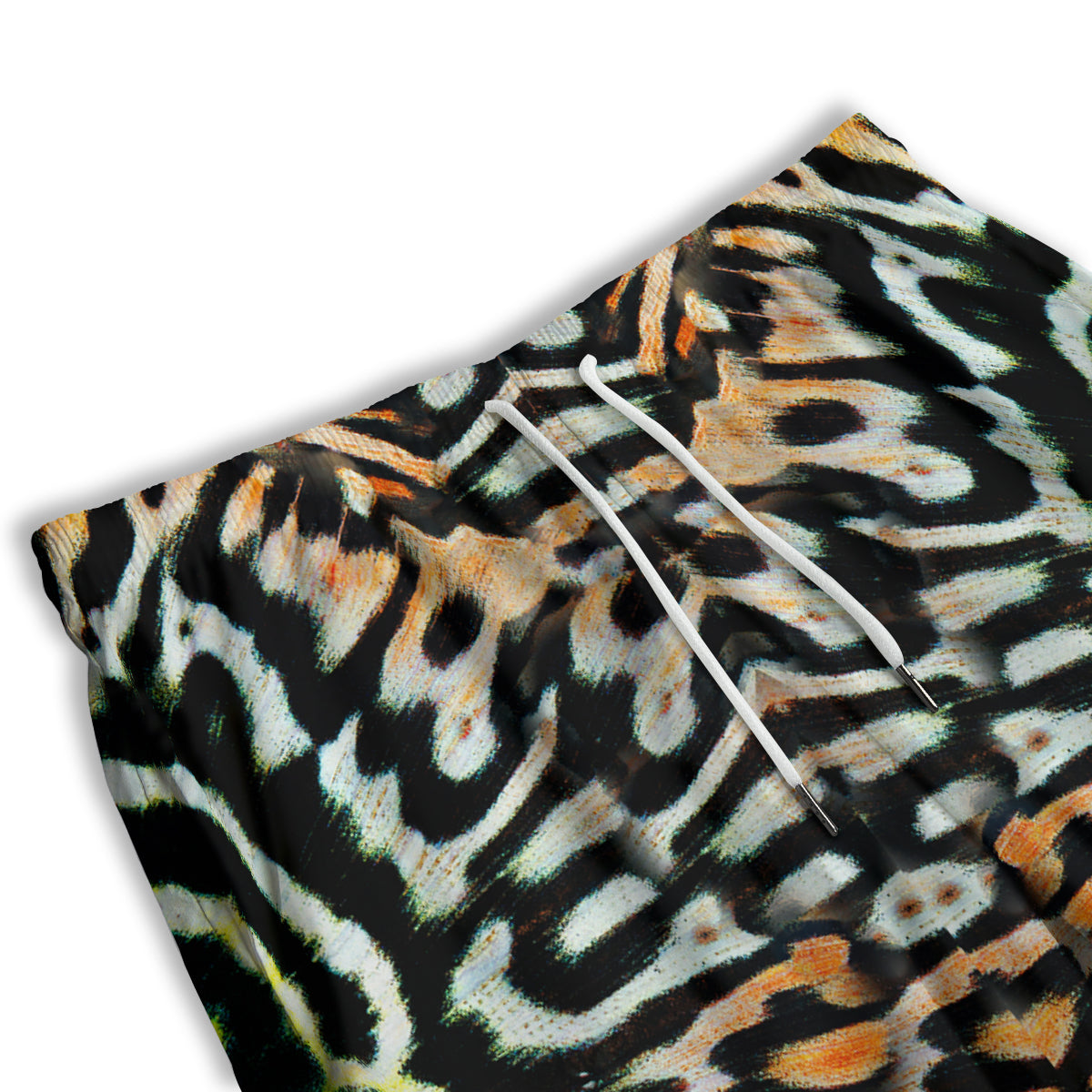 Butterfly Wing Skin Orage Print Men's Athletic Shorts