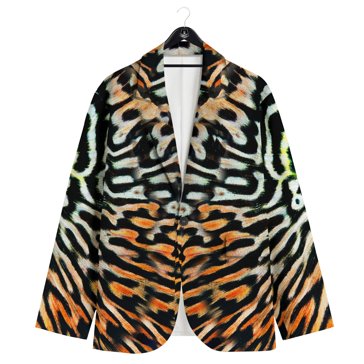 Butterfly Wing Skin Orage Print Men's Sport Coat-grizzshop