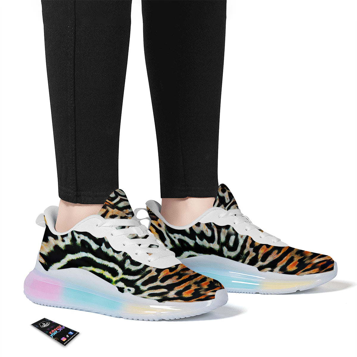 Butterfly Wing Skin Orage Print Running Sneakers-grizzshop